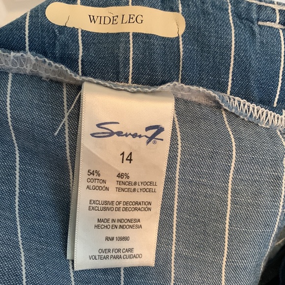 Seven7 Wide Leg Striped Jeans - Picture 6 of 7
